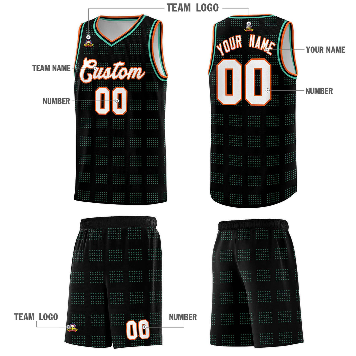 Custom Neon Green Navy-White Side Two-Tone Classic Sports Uniform Basketball Jersey |KXKSHOP