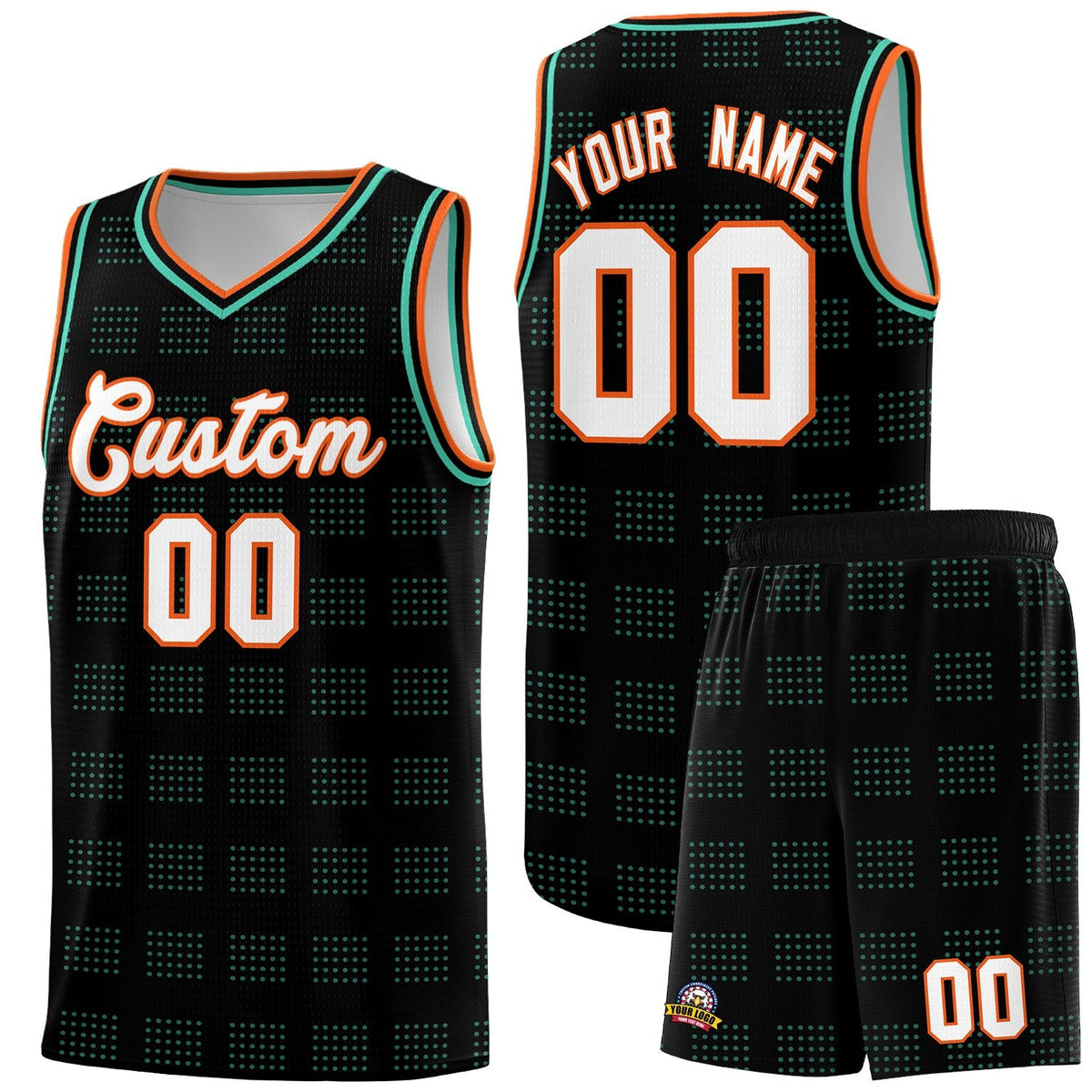 Custom Black Bright Green Trailblazer Dot Pattern Sports Uniform Basketball Jersey |KXKSHOP