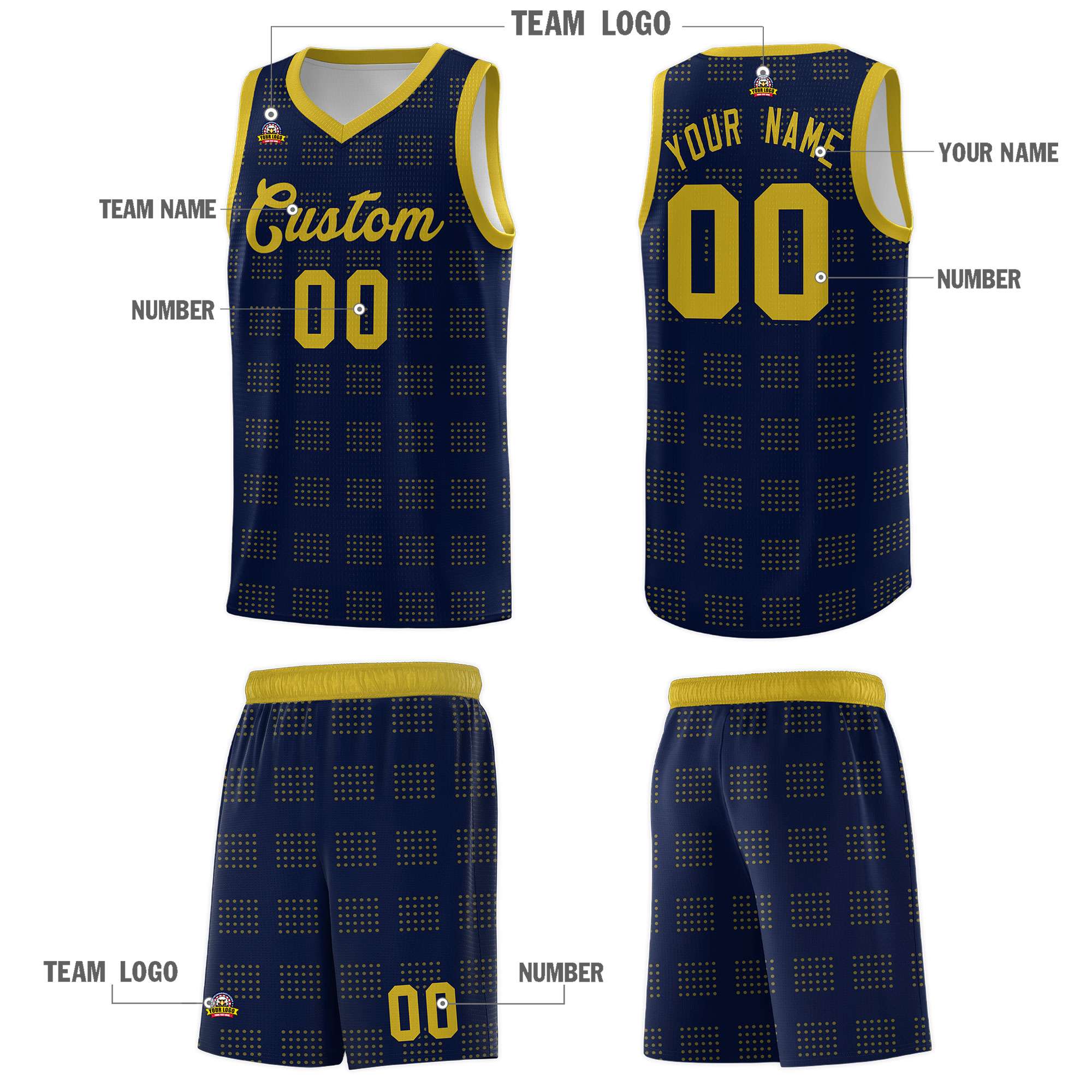 Custom Neon Green Navy-White Side Two-Tone Classic Sports Uniform Basketball Jersey |KXKSHOP