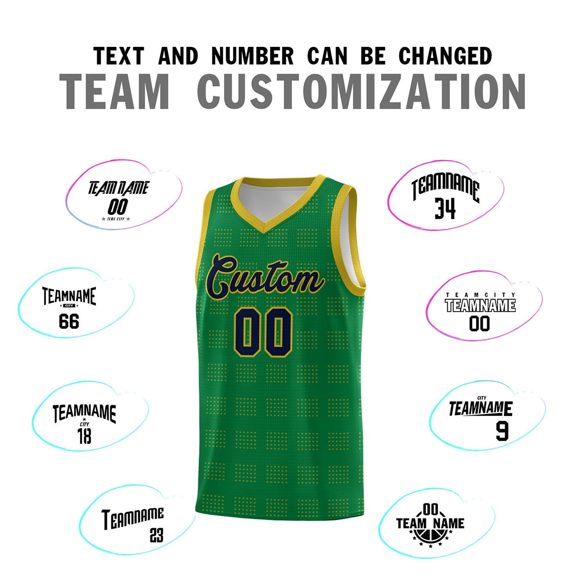 Custom Neon Green Navy-White Side Two-Tone Classic Sports Uniform Basketball Jersey |KXKSHOP