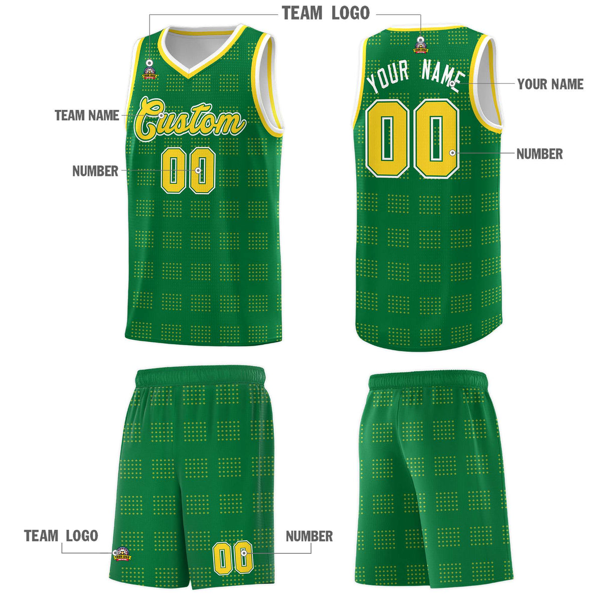 Custom Neon Green Navy-White Side Two-Tone Classic Sports Uniform Basketball Jersey |KXKSHOP