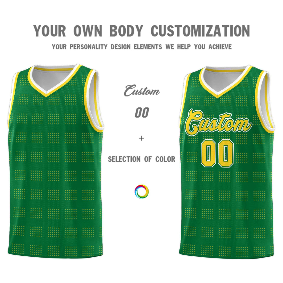 Custom Neon Green Navy-White Side Two-Tone Classic Sports Uniform Basketball Jersey |KXKSHOP