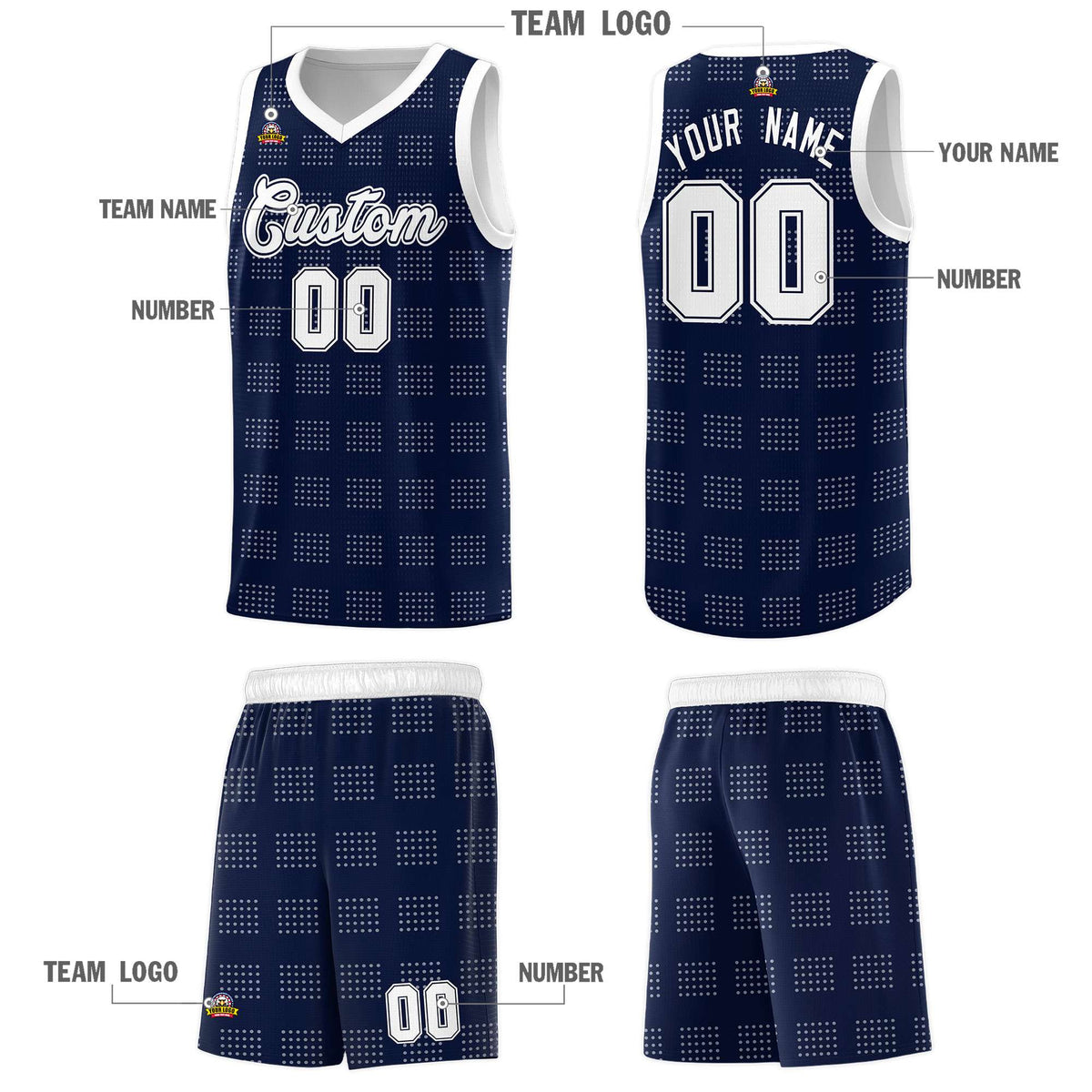Custom Neon Green Navy-White Side Two-Tone Classic Sports Uniform Basketball Jersey |KXKSHOP