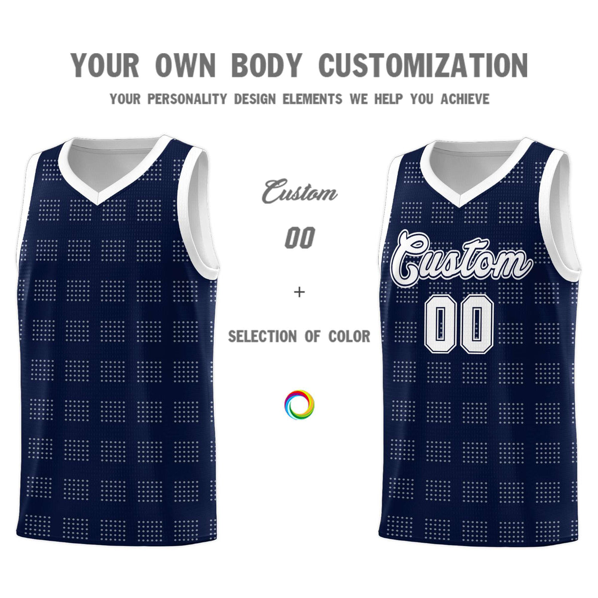 Custom Neon Green Navy-White Side Two-Tone Classic Sports Uniform Basketball Jersey |KXKSHOP