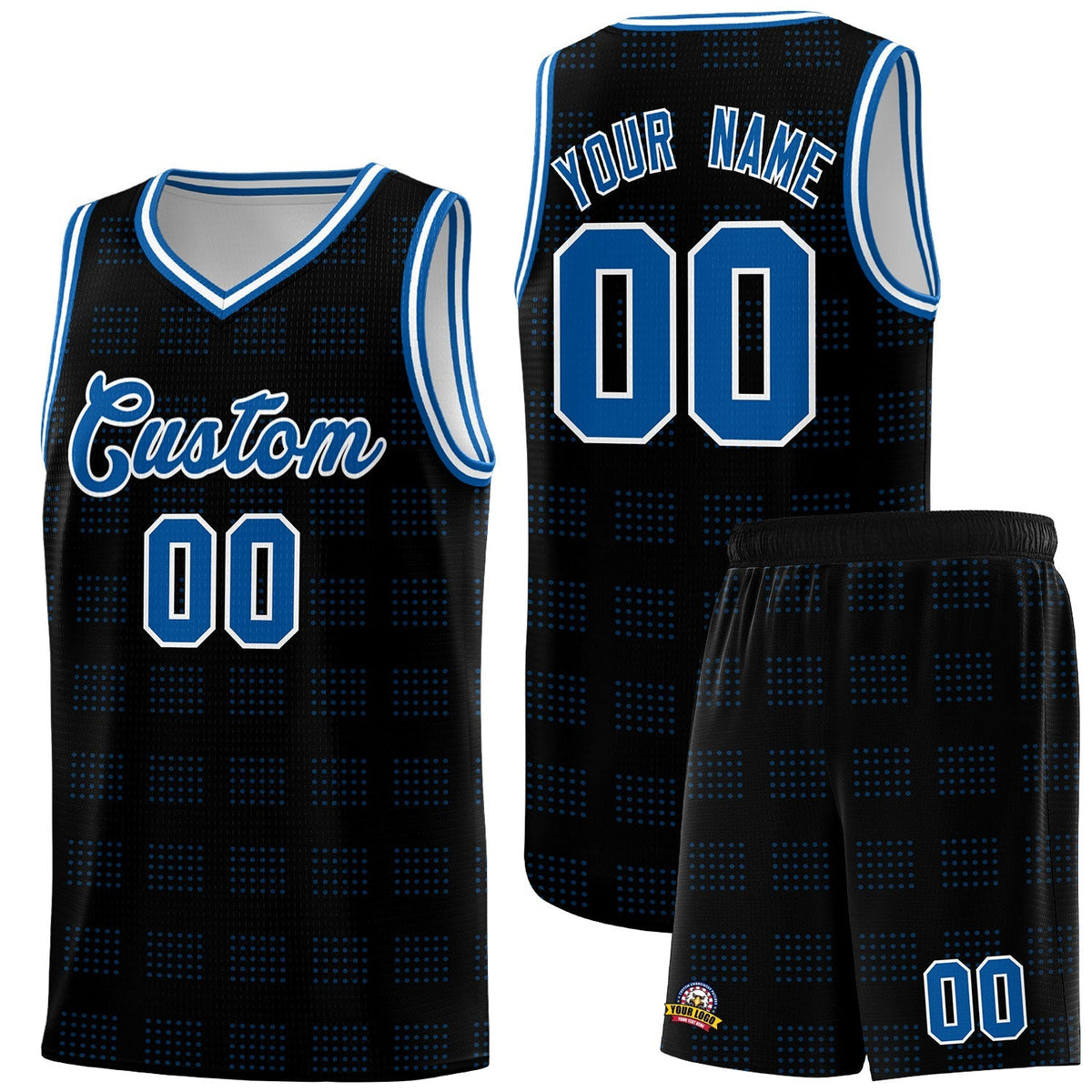 Custom Black Royal Trailblazer Dot Pattern Sports Uniform Basketball Jersey |KXKSHOP