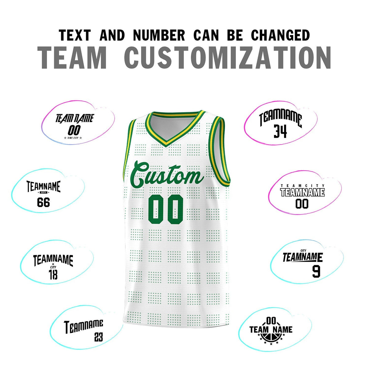 Custom Neon Green Navy-White Side Two-Tone Classic Sports Uniform Basketball Jersey |KXKSHOP