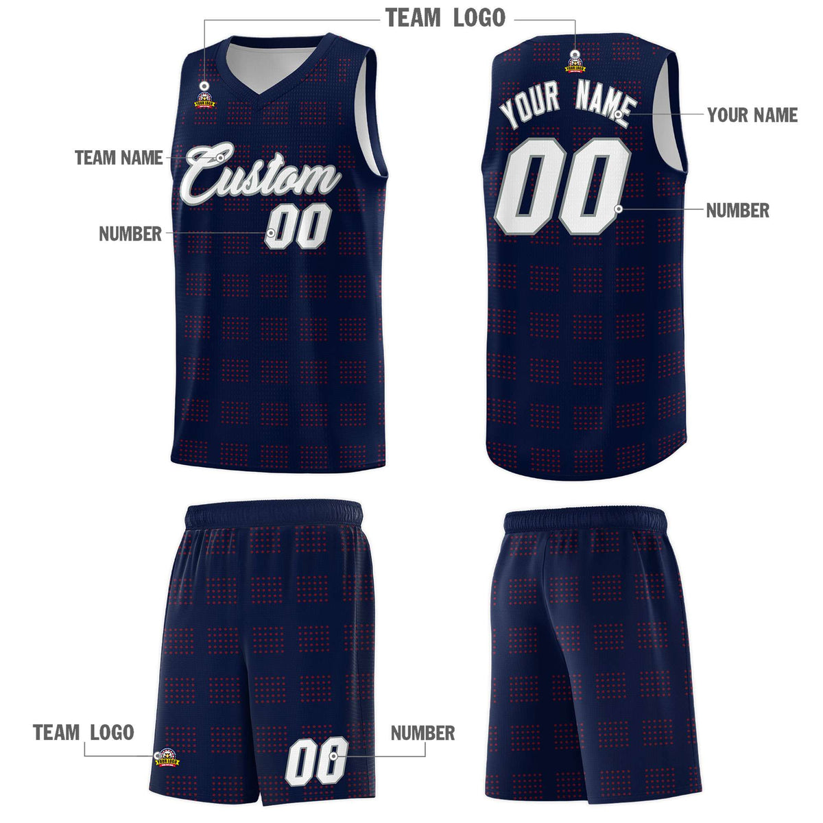 Custom Neon Green Navy-White Side Two-Tone Classic Sports Uniform Basketball Jersey |KXKSHOP