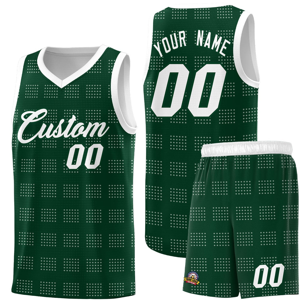 Custom Neon Green Navy-White Side Two-Tone Classic Sports Uniform Basketball Jersey |KXKSHOP