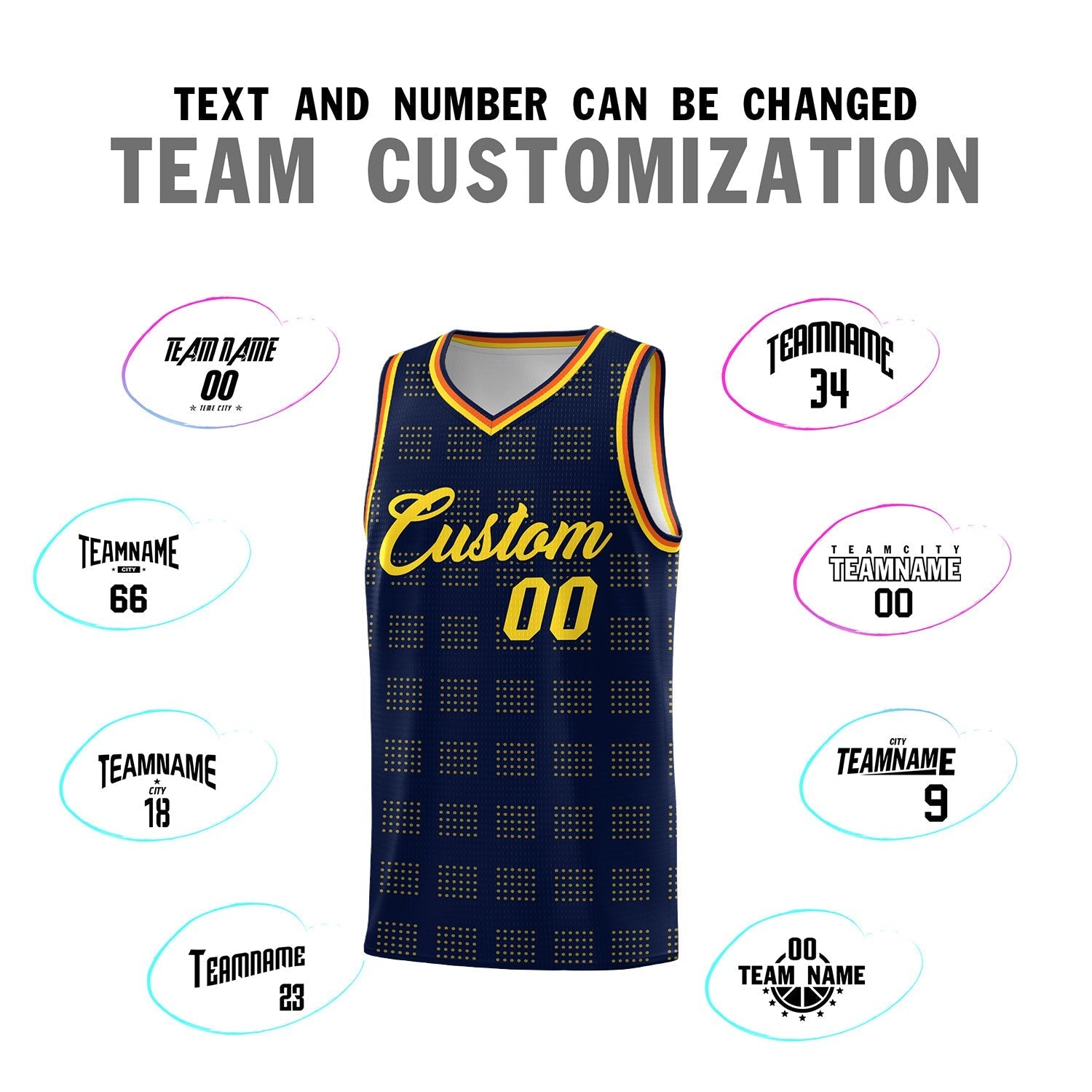 Custom Neon Green Navy-White Side Two-Tone Classic Sports Uniform Basketball Jersey |KXKSHOP