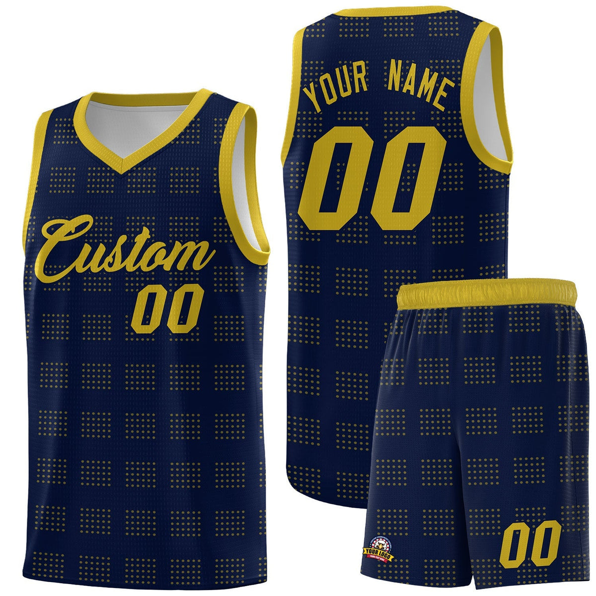 Custom Neon Green Navy-White Side Two-Tone Classic Sports Uniform Basketball Jersey |KXKSHOP