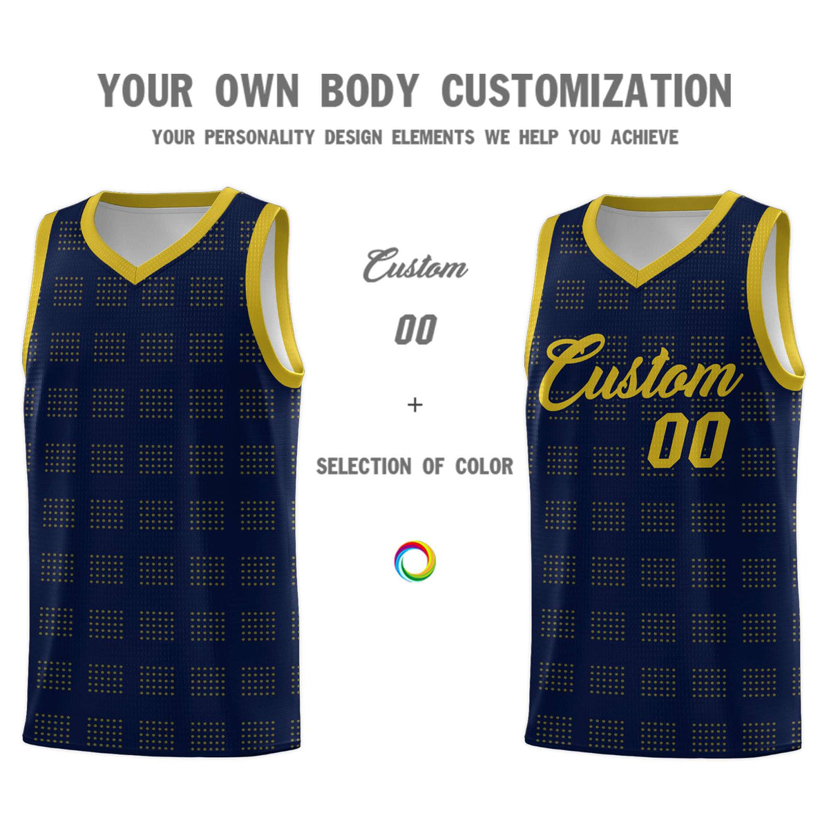 Custom Neon Green Navy-White Side Two-Tone Classic Sports Uniform Basketball Jersey |KXKSHOP