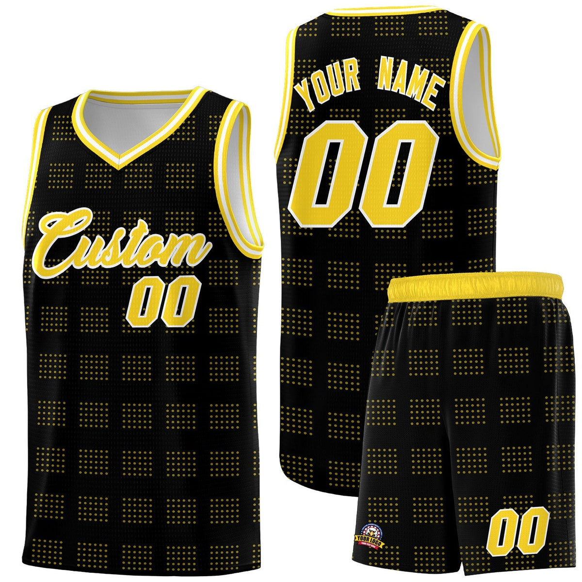 Custom Neon Green Navy-White Side Two-Tone Classic Sports Uniform Basketball Jersey |KXKSHOP