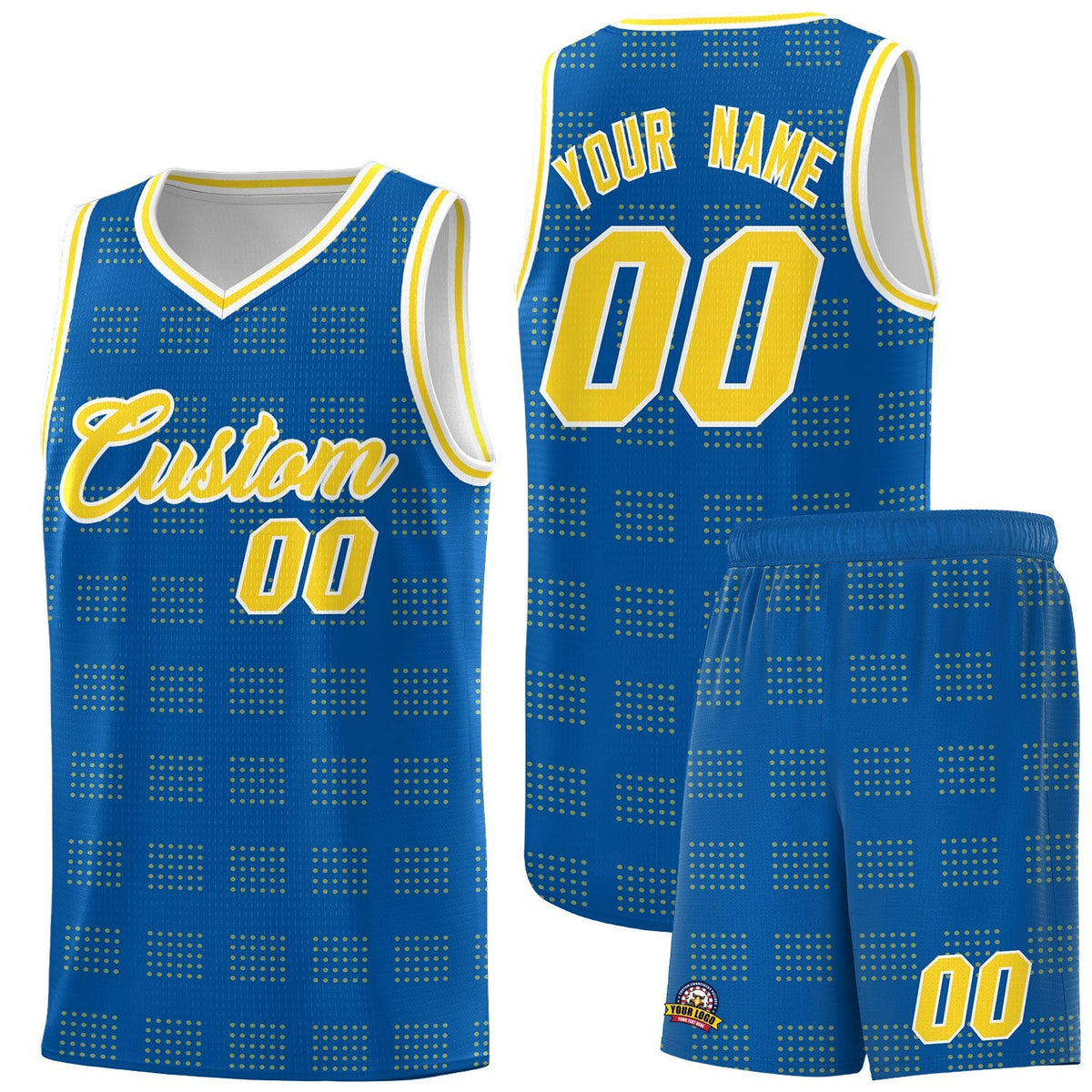 Custom Neon Green Navy-White Side Two-Tone Classic Sports Uniform Basketball Jersey |KXKSHOP