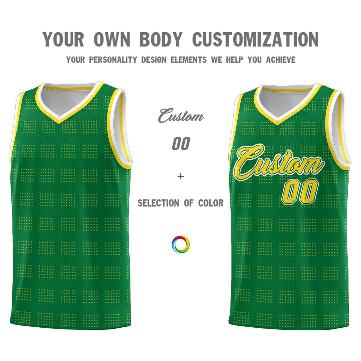 Custom Neon Green Navy-White Side Two-Tone Classic Sports Uniform Basketball Jersey |KXKSHOP