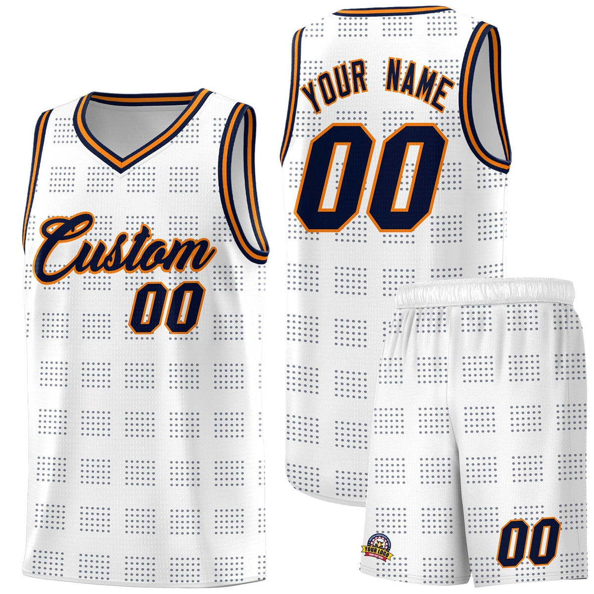 Custom Neon Green Navy-White Side Two-Tone Classic Sports Uniform Basketball Jersey |KXKSHOP