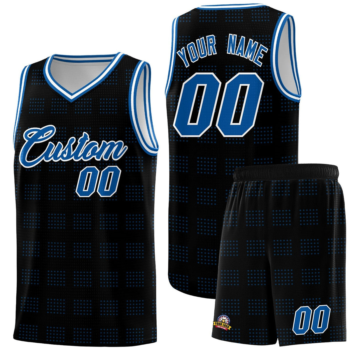 Custom Neon Green Navy-White Side Two-Tone Classic Sports Uniform Basketball Jersey |KXKSHOP
