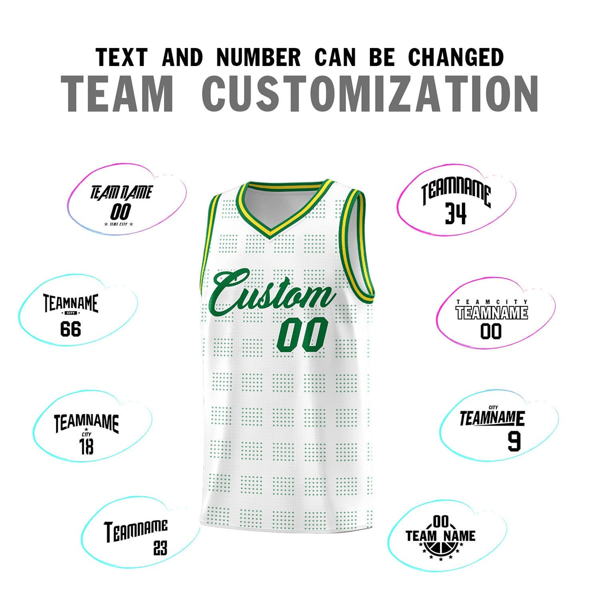 Custom Neon Green Navy-White Side Two-Tone Classic Sports Uniform Basketball Jersey |KXKSHOP