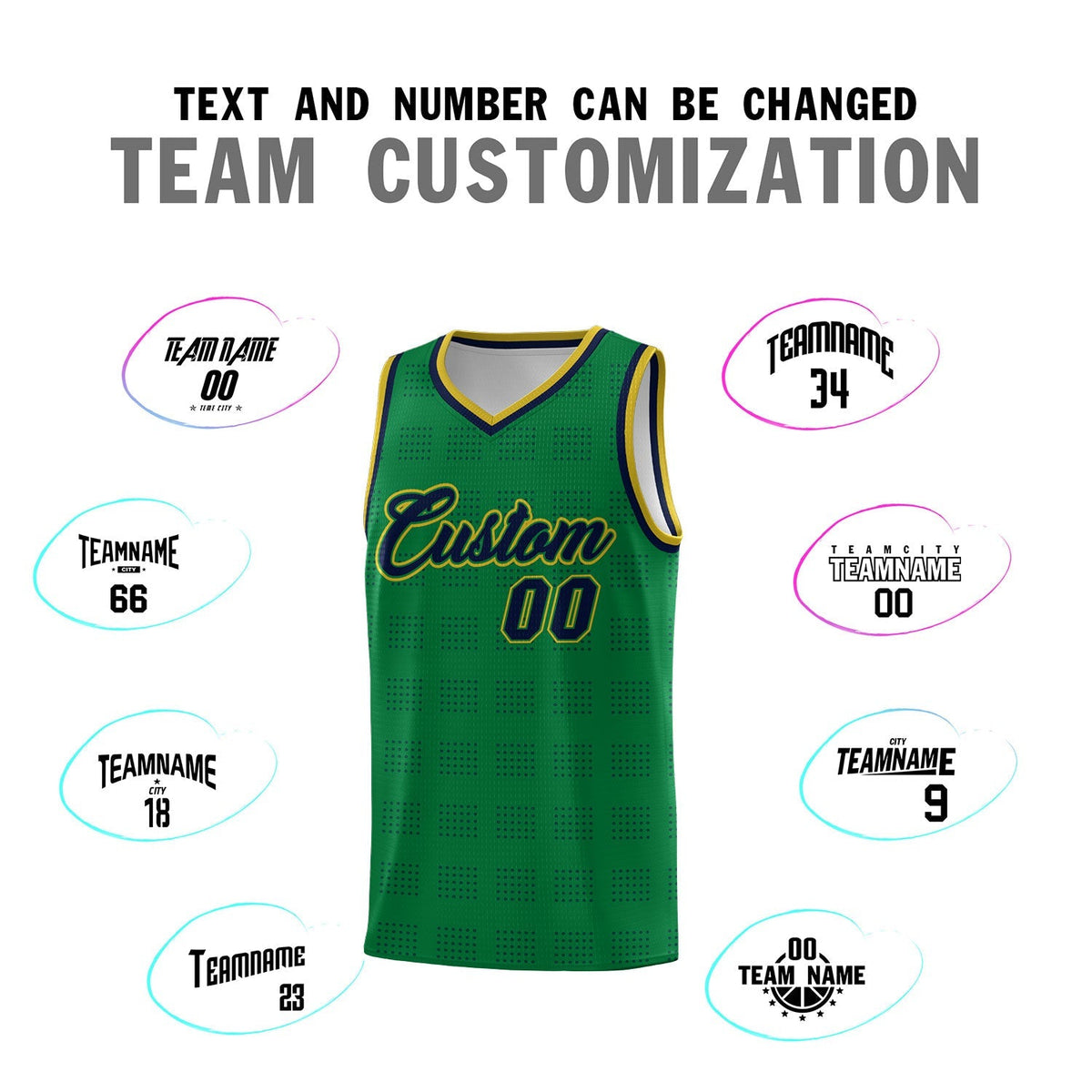 Custom Neon Green Navy-White Side Two-Tone Classic Sports Uniform Basketball Jersey |KXKSHOP