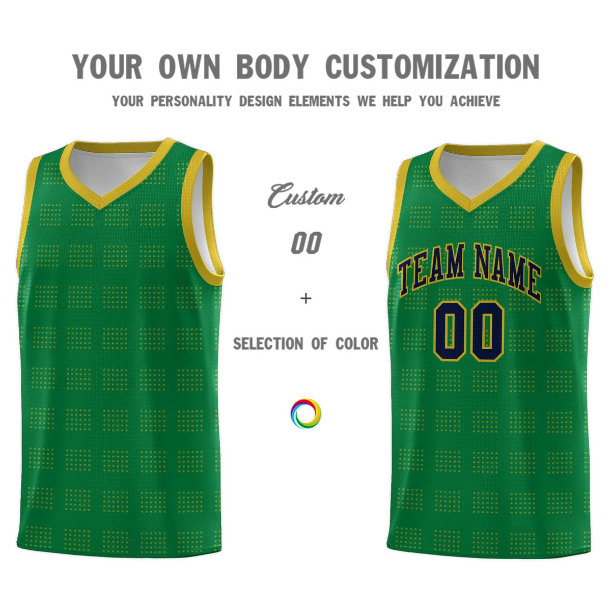 Custom Neon Green Navy-White Side Two-Tone Classic Sports Uniform Basketball Jersey |KXKSHOP