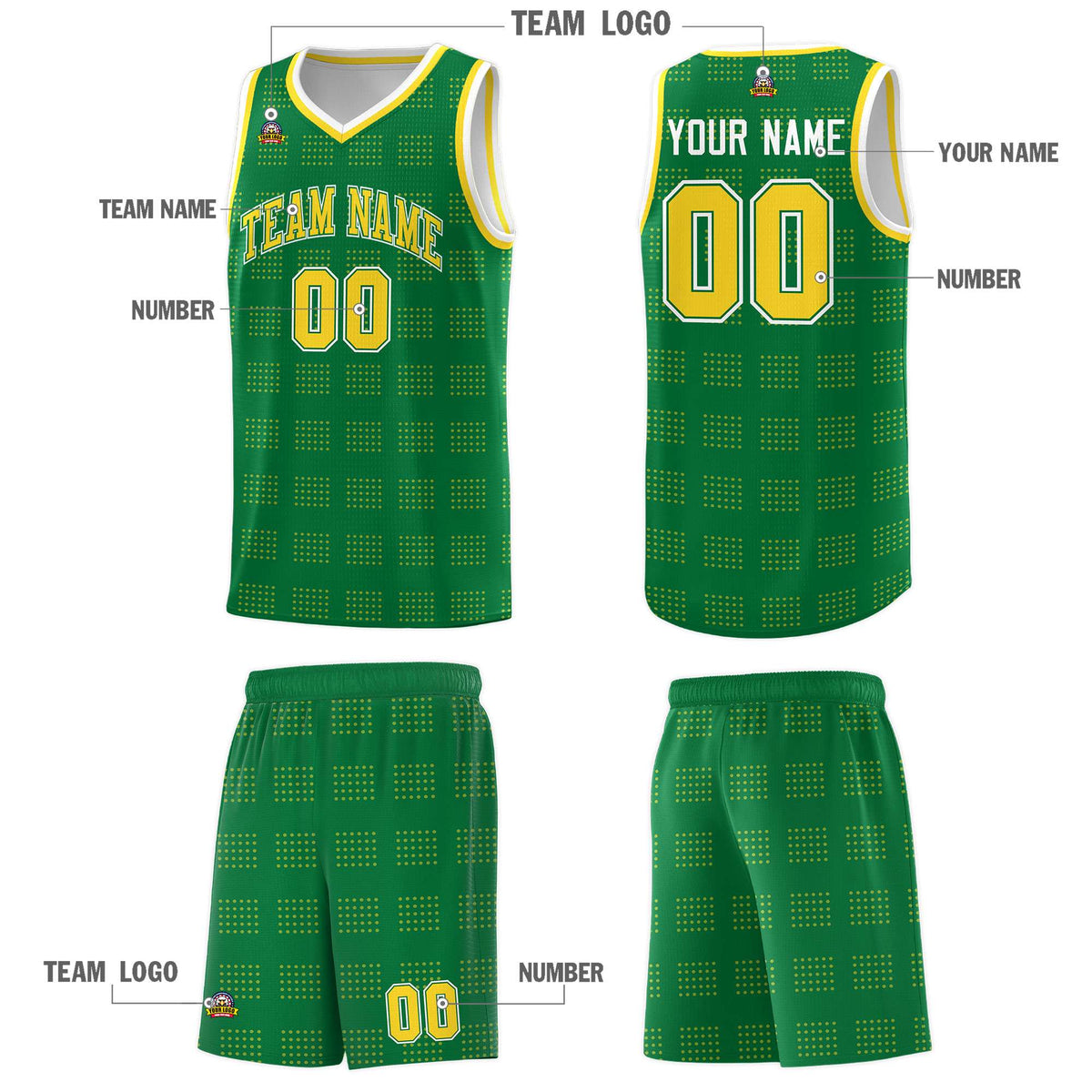 Custom Neon Green Navy-White Side Two-Tone Classic Sports Uniform Basketball Jersey |KXKSHOP