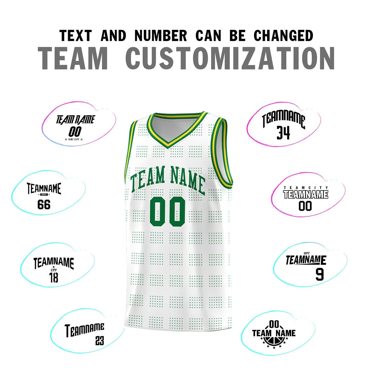 Custom Neon Green Navy-White Side Two-Tone Classic Sports Uniform Basketball Jersey |KXKSHOP