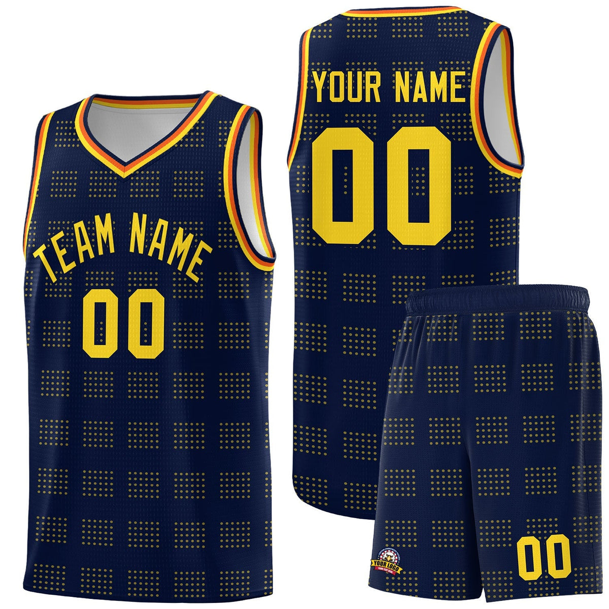 Custom Neon Green Navy-White Side Two-Tone Classic Sports Uniform Basketball Jersey |KXKSHOP