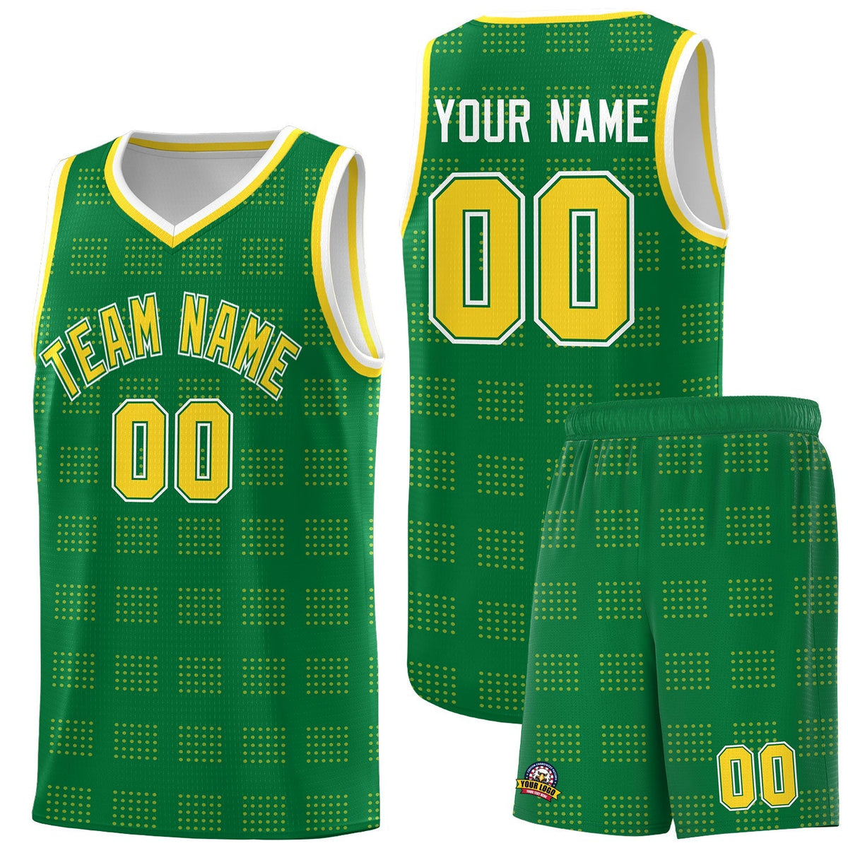 Custom Neon Green Navy-White Side Two-Tone Classic Sports Uniform Basketball Jersey |KXKSHOP