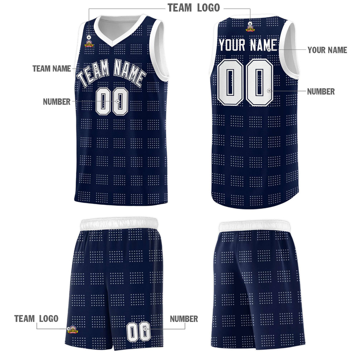 Custom Neon Green Navy-White Side Two-Tone Classic Sports Uniform Basketball Jersey |KXKSHOP