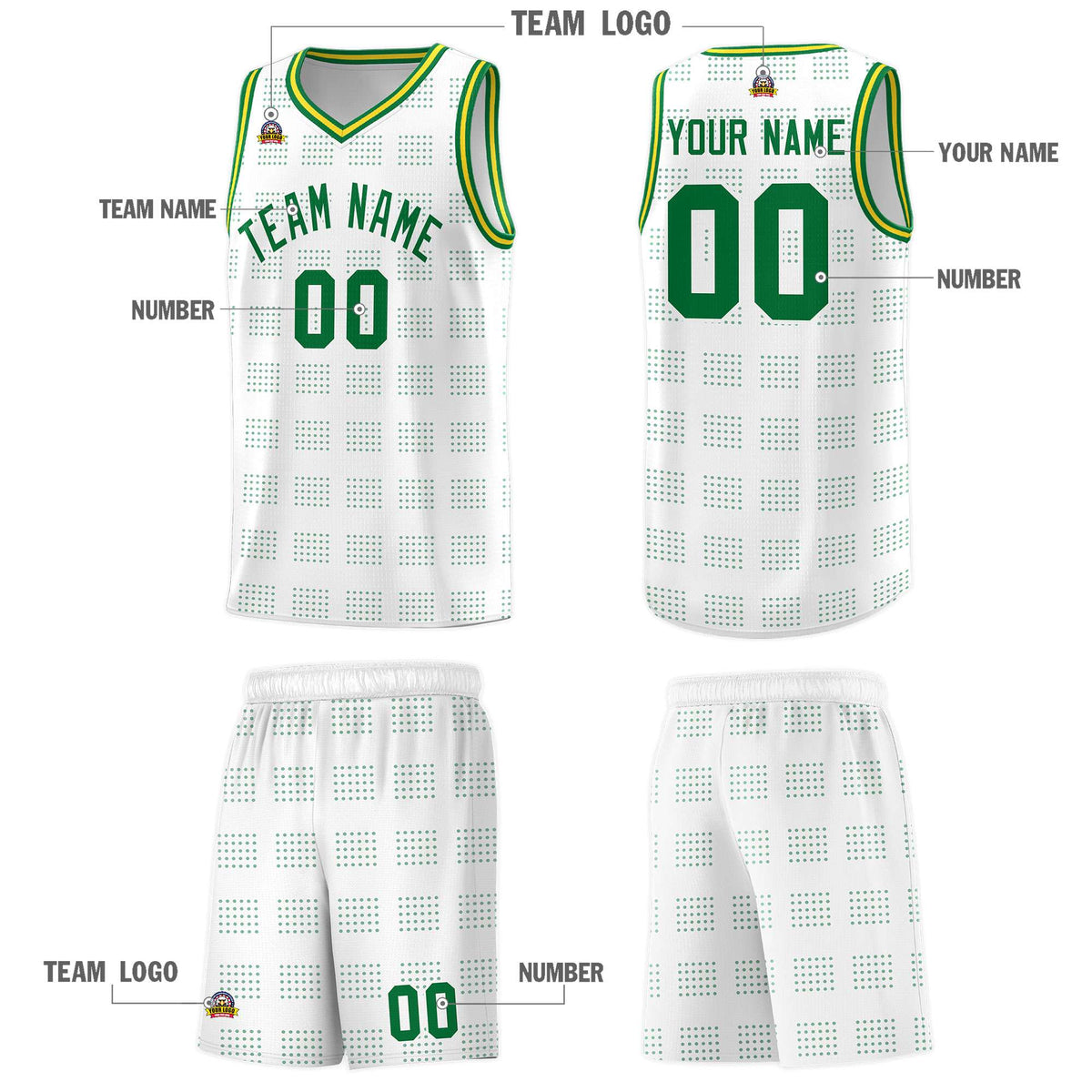 Custom Neon Green Navy-White Side Two-Tone Classic Sports Uniform Basketball Jersey |KXKSHOP