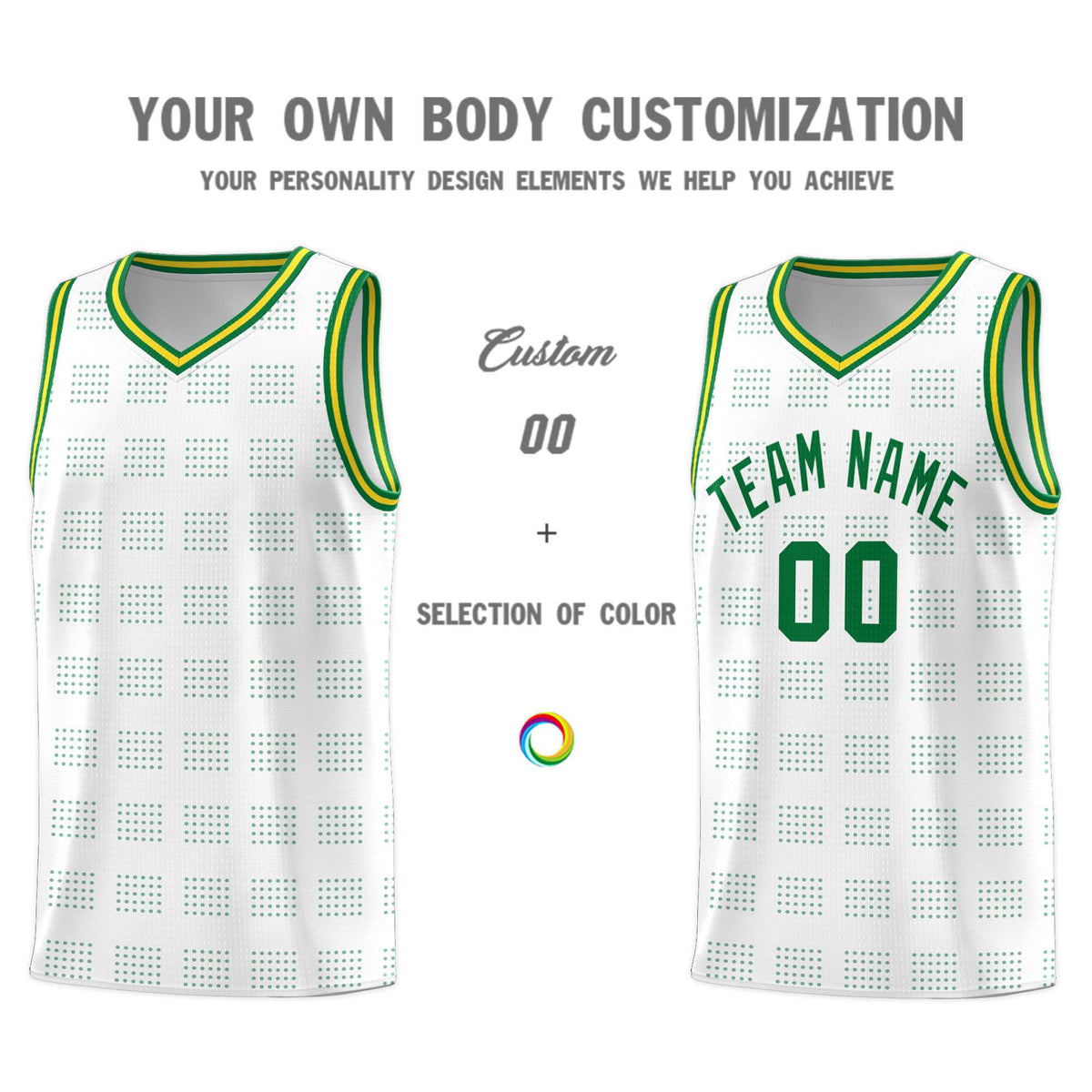 Custom Neon Green Navy-White Side Two-Tone Classic Sports Uniform Basketball Jersey |KXKSHOP