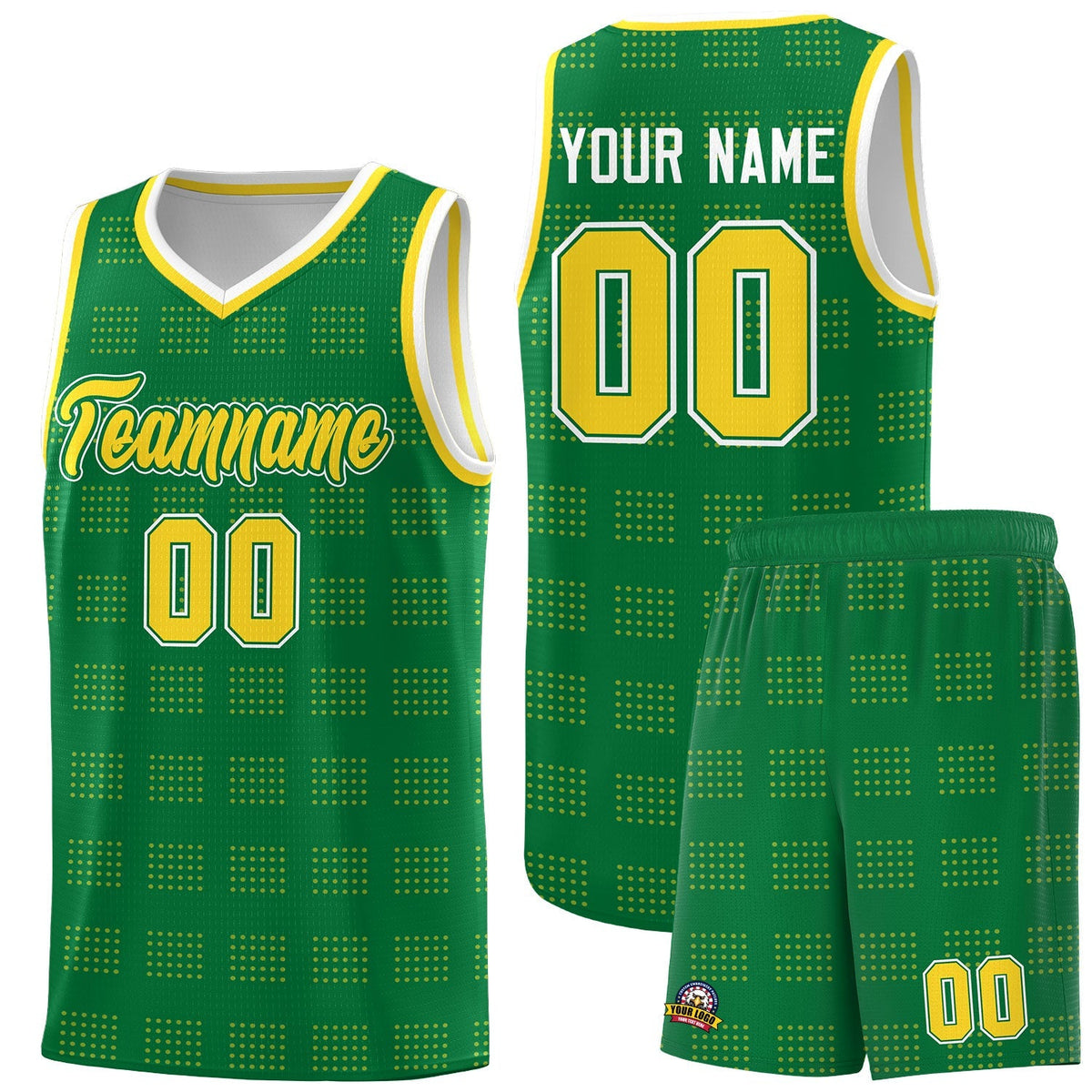 Custom Neon Green Navy-White Side Two-Tone Classic Sports Uniform Basketball Jersey |KXKSHOP