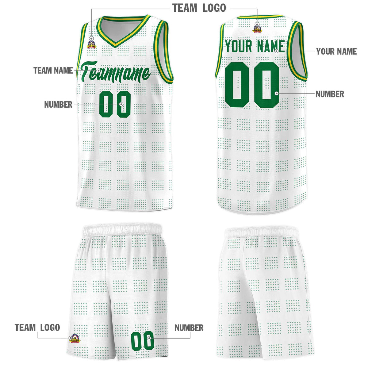Custom Neon Green Navy-White Side Two-Tone Classic Sports Uniform Basketball Jersey |KXKSHOP