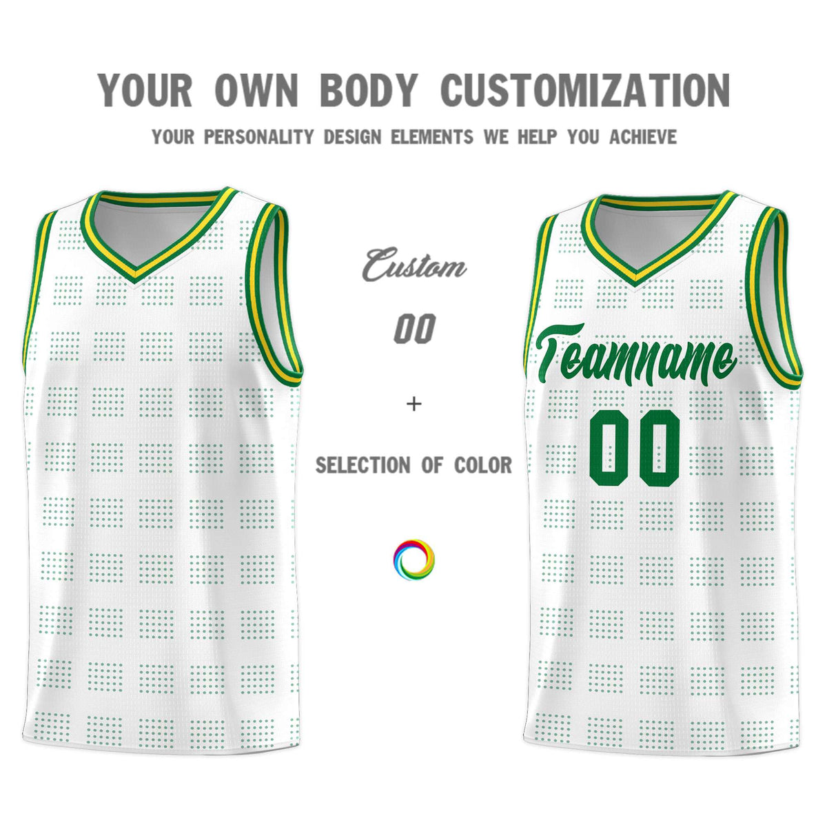 Custom Neon Green Navy-White Side Two-Tone Classic Sports Uniform Basketball Jersey |KXKSHOP