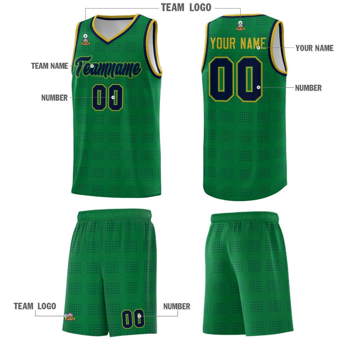 Custom Neon Green Navy-White Side Two-Tone Classic Sports Uniform Basketball Jersey |KXKSHOP