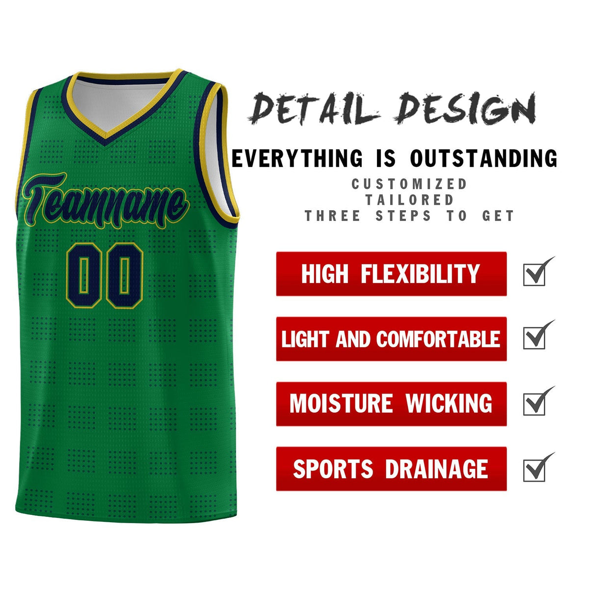 Custom Neon Green Navy-White Side Two-Tone Classic Sports Uniform Basketball Jersey |KXKSHOP