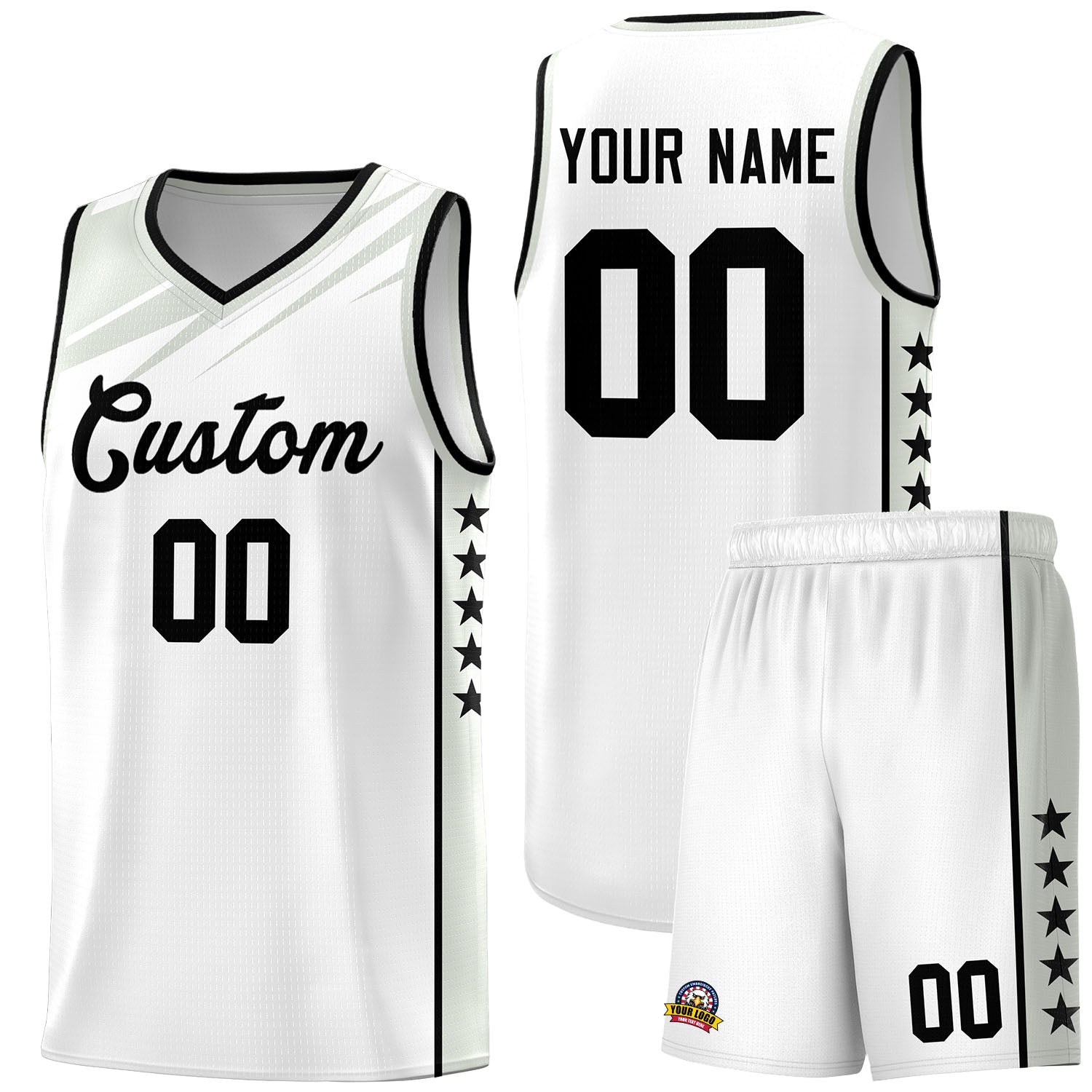 Custom Black Gray Wind Scarred Stars Graffiti Pattern Sets Basketball Jersey