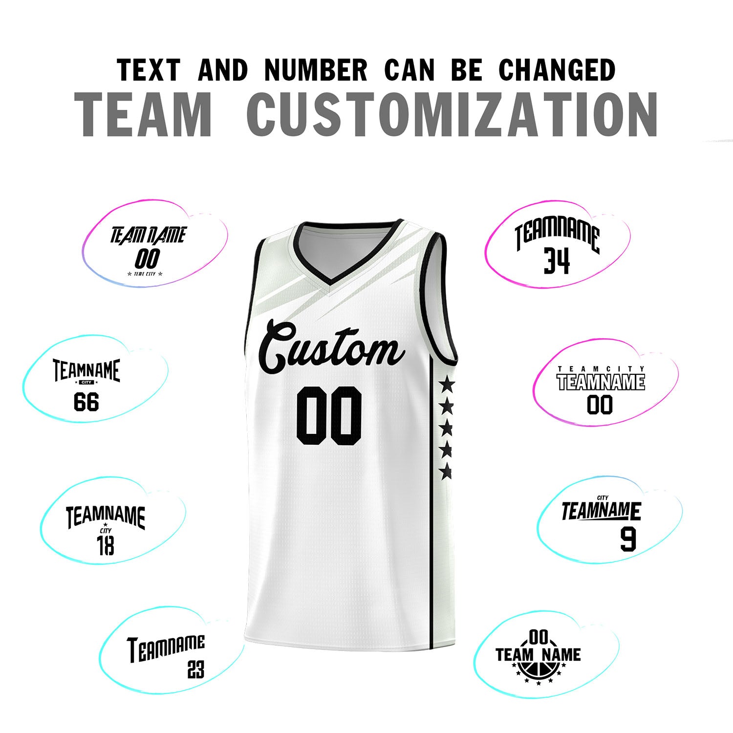 Custom Black Gray Wind Scarred Stars Graffiti Pattern Sets Basketball Jersey