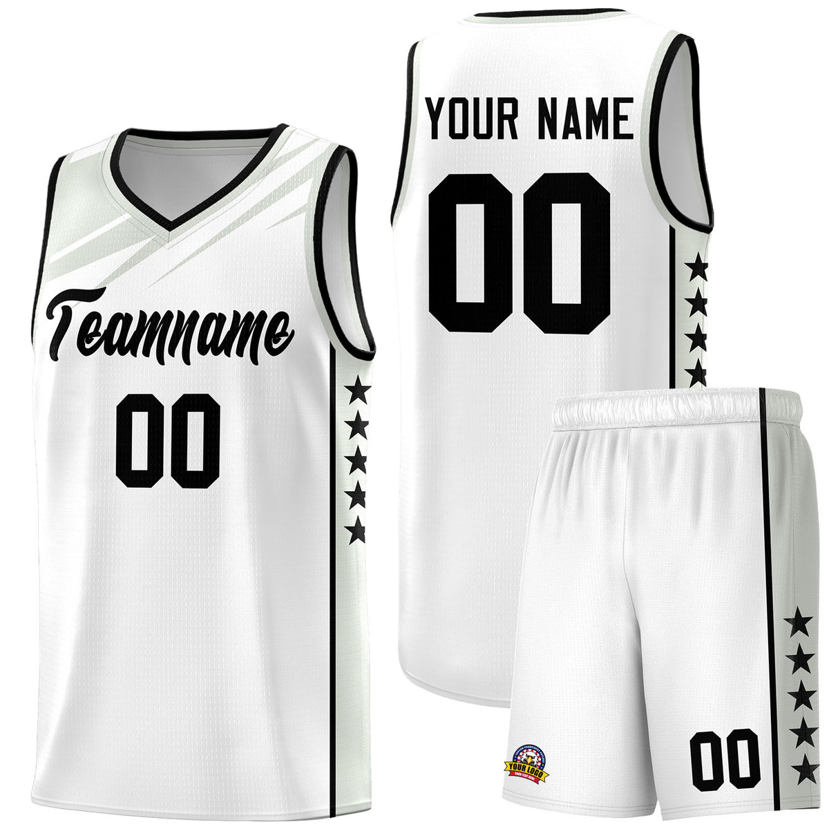 Custom Black Gray Wind Scarred Stars Graffiti Pattern Sets Basketball Jersey