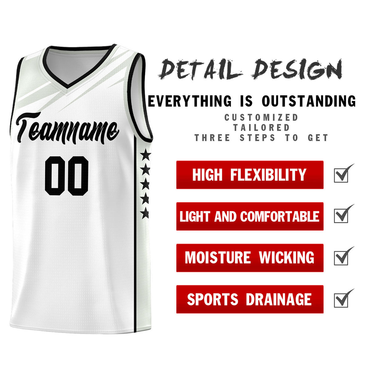 Custom Black Gray Wind Scarred Stars Graffiti Pattern Sets Basketball Jersey