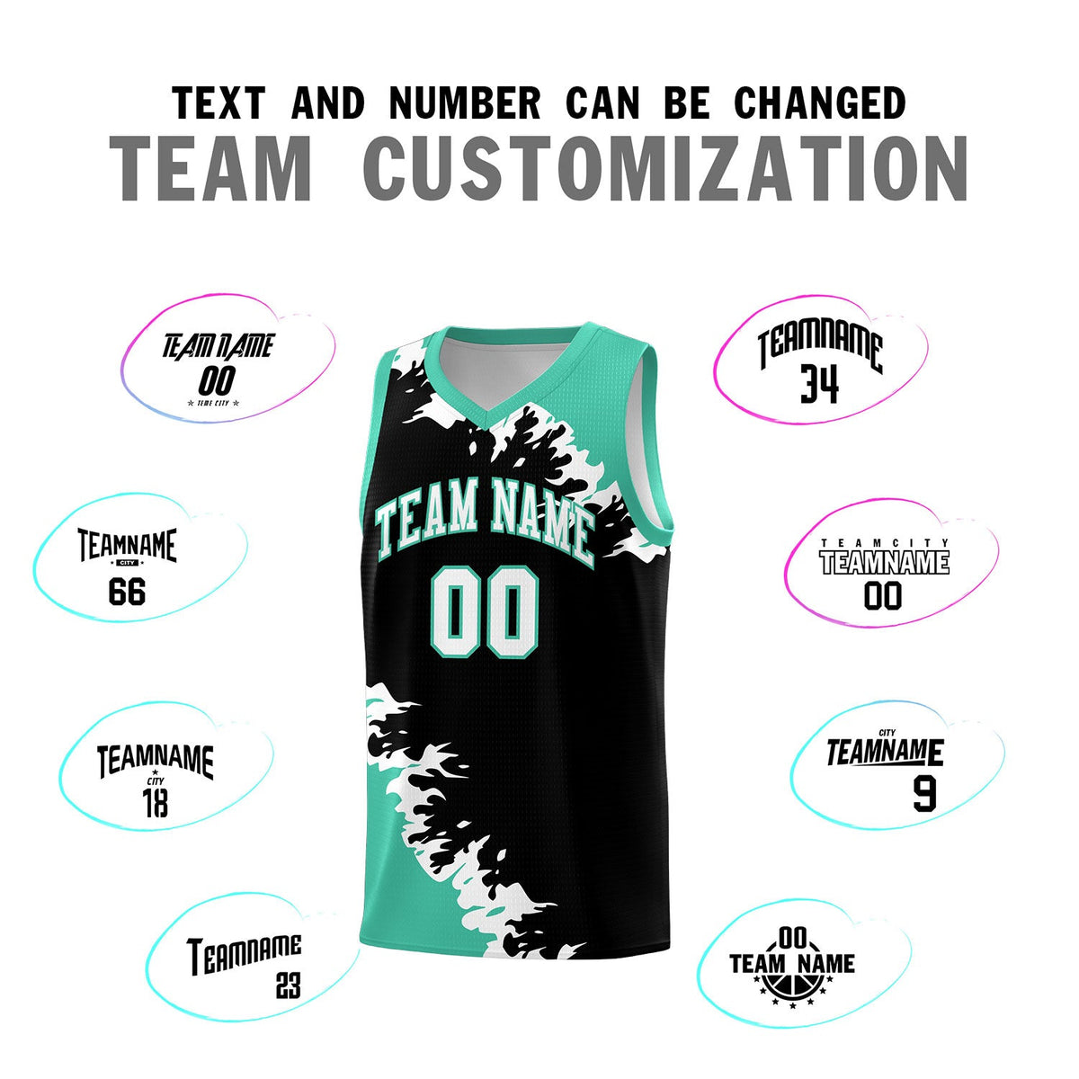 Custom Black Bright Green-White Sparkle Print Pattern Basketball Kits