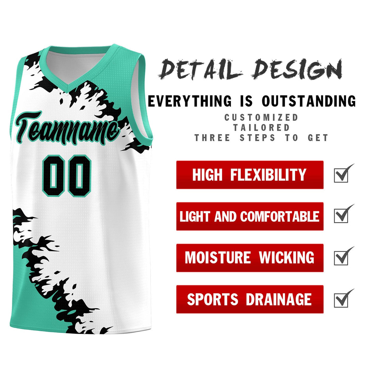Custom White Black-Bright Green Sparkle Print Pattern Basketball Kits
