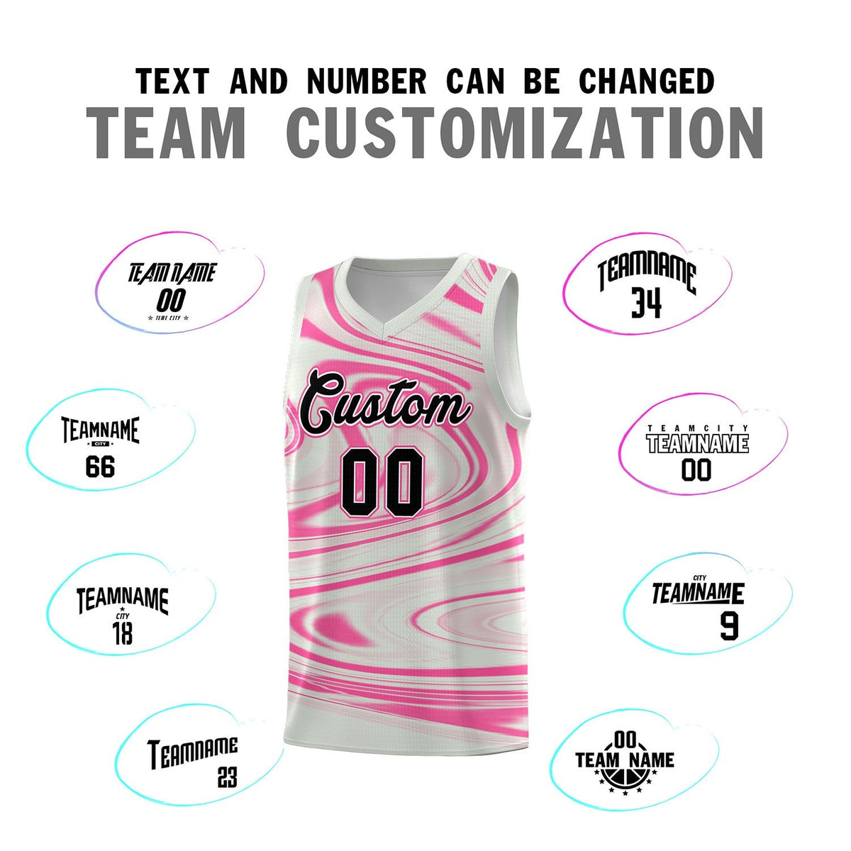 Custom Gray Pink Graffiti Pattern Fluids Style Sports Uniform Basketball Jersey Kits|KXKSHOP