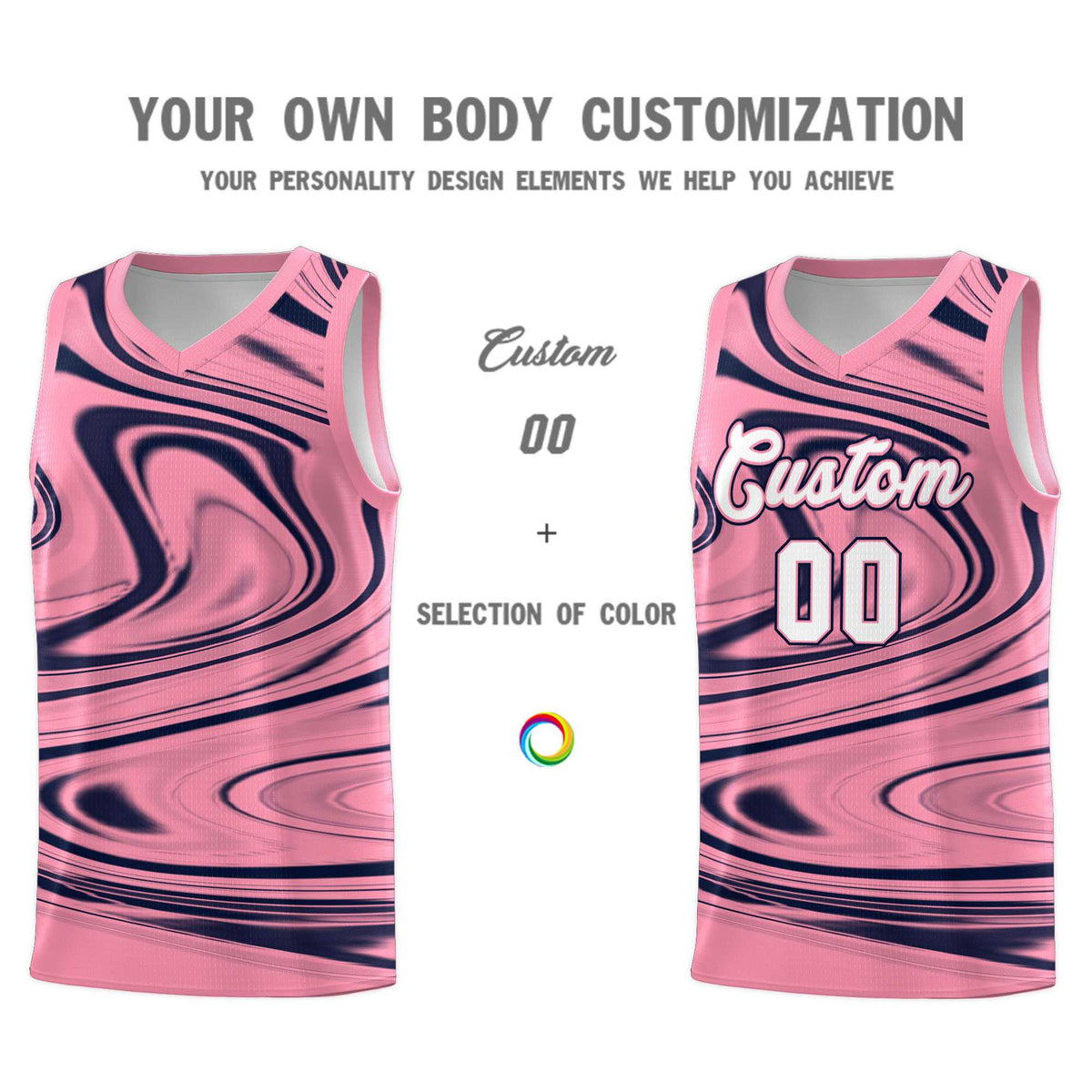 Custom Bright Green Navy Graffiti Pattern Fluids Style Sports Uniform Basketball Jersey Kits|KXKSHOP