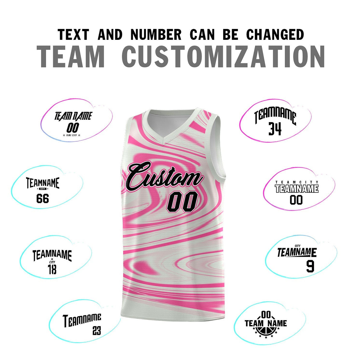 Custom Gray Pink Graffiti Pattern Fluids Style Sports Uniform Basketball Jersey Kits|KXKSHOP