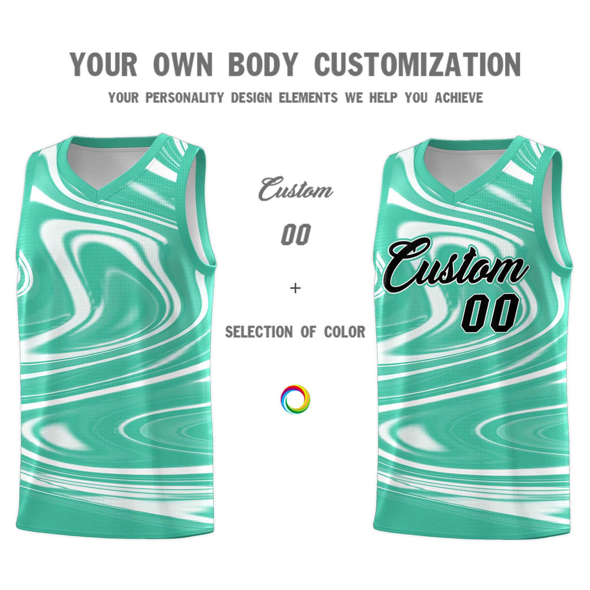 Custom Bright Green White Graffiti Pattern Fluids Style Sports Uniform Basketball Jersey Kits|KXKSHOP