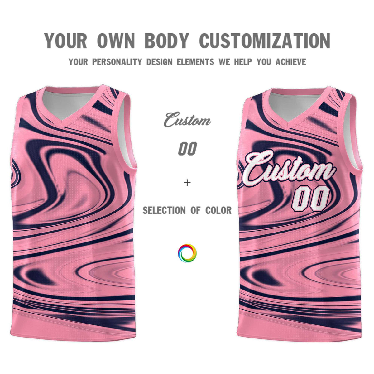 Custom Bright Green Navy Graffiti Pattern Fluids Style Sports Uniform Basketball Jersey Kits|KXKSHOP