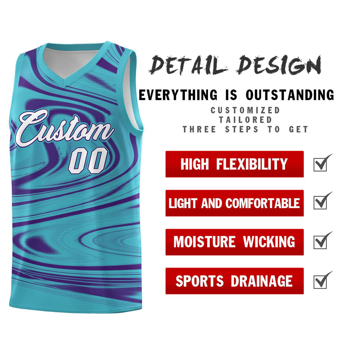 Custom Aqua Purple Graffiti Pattern Fluids Style Sports Uniform Basketball Jersey Kits|KXKSHOP