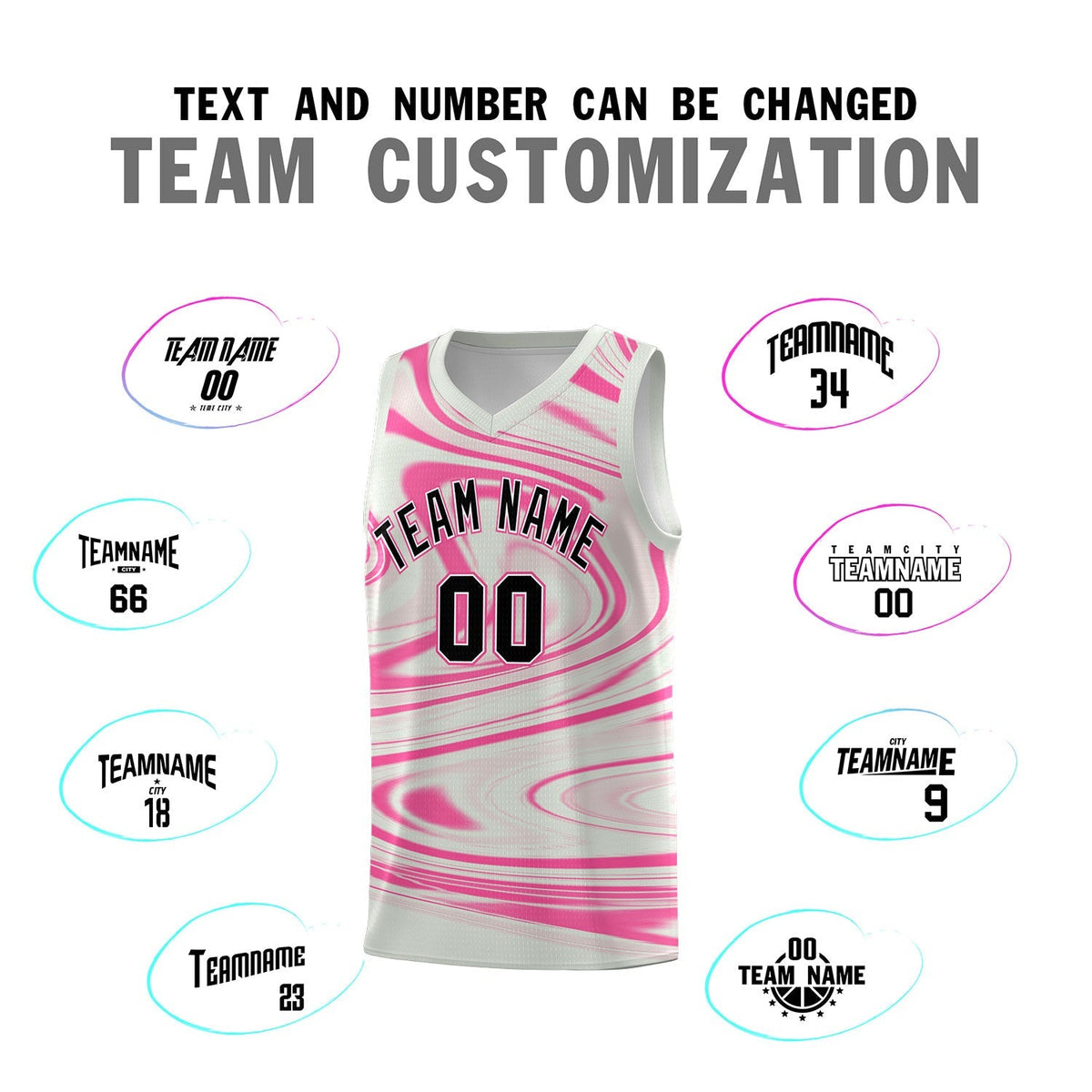 Custom Gray Pink Graffiti Pattern Fluids Style Sports Uniform Basketball Jersey Kits|KXKSHOP
