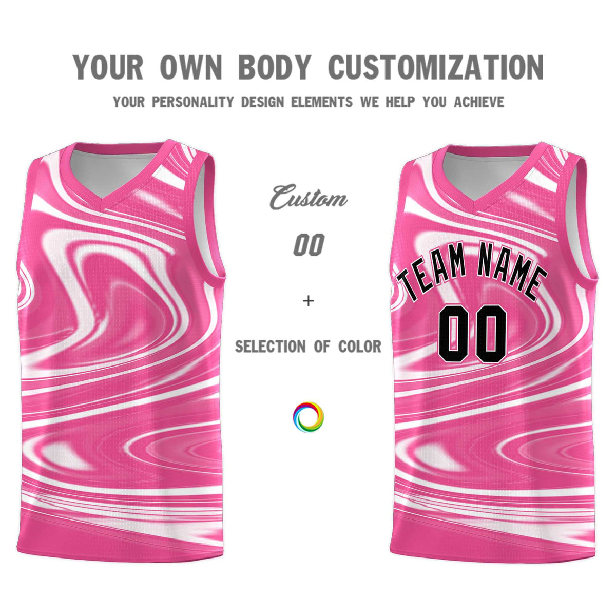 Custom Pink White Graffiti Pattern Fluids Style Sports Uniform Basketball Jersey Kits|KXKSHOP