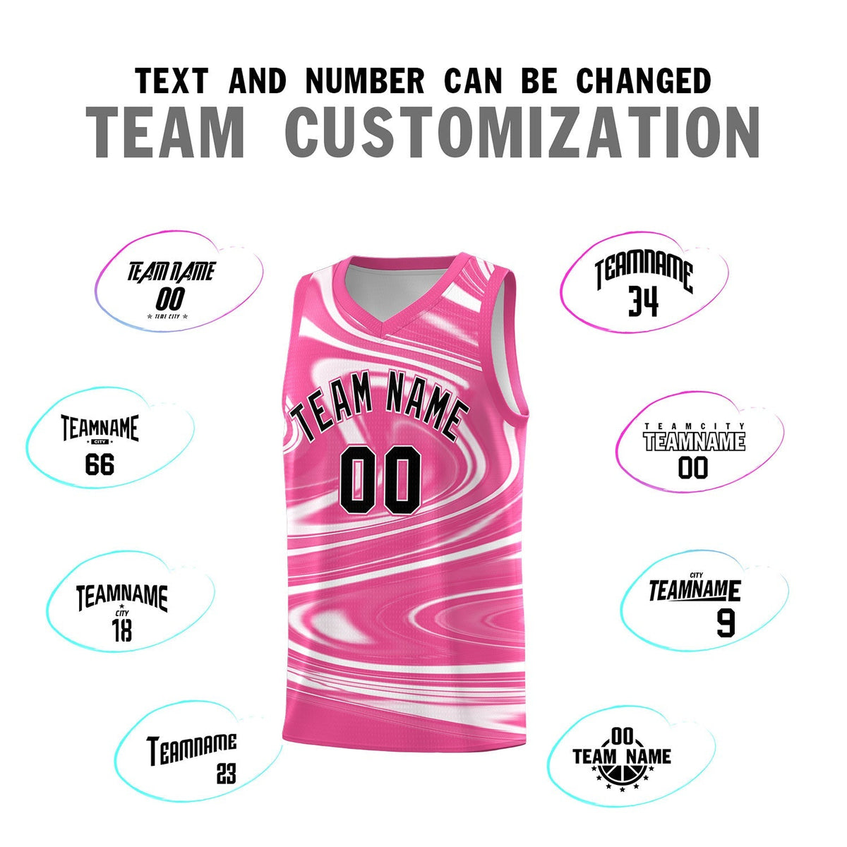 Custom Pink White Graffiti Pattern Fluids Style Sports Uniform Basketball Jersey Kits|KXKSHOP